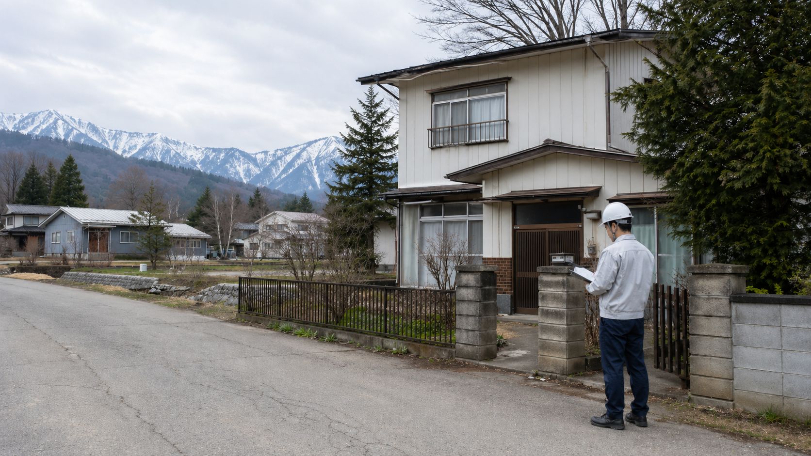 白馬村で別荘や空き家の解体相談をするイメージ