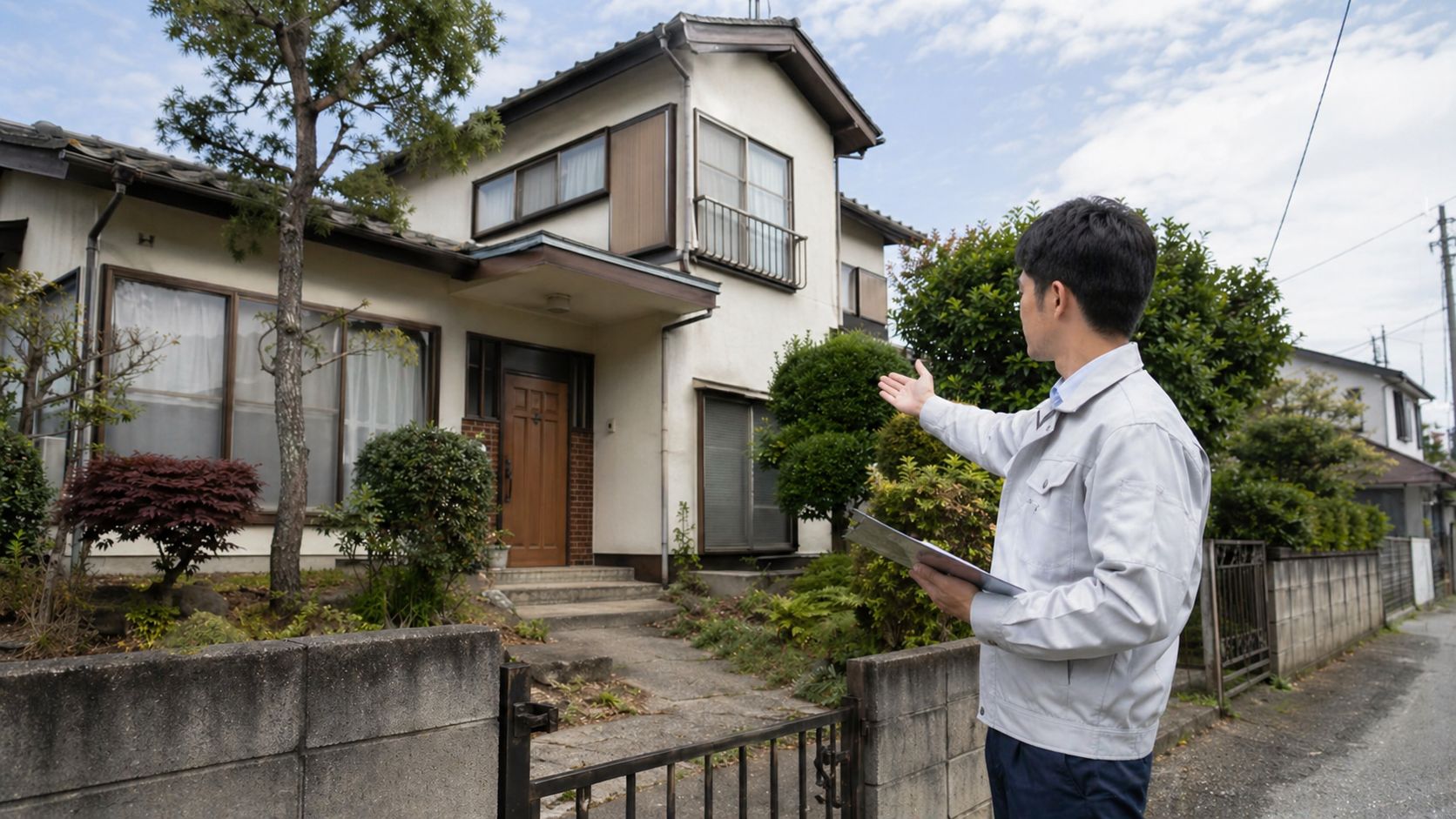 安曇野市で建物と敷地まわりを確認する解体工事相談のイメージ