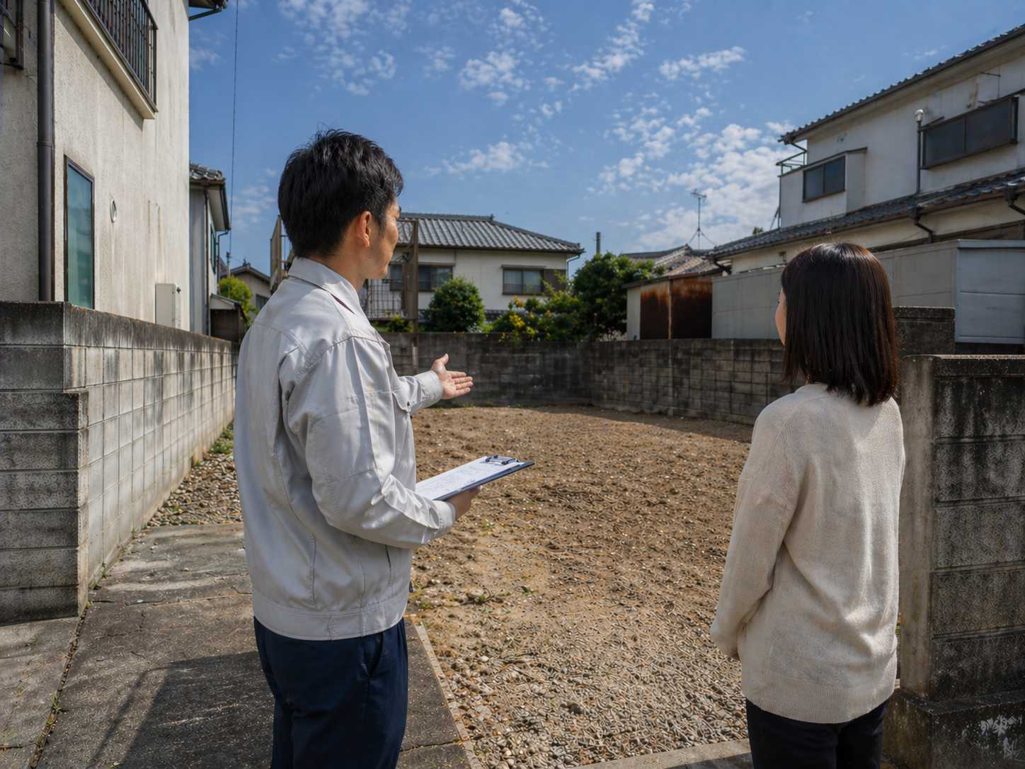 完了確認と引き渡しの場面