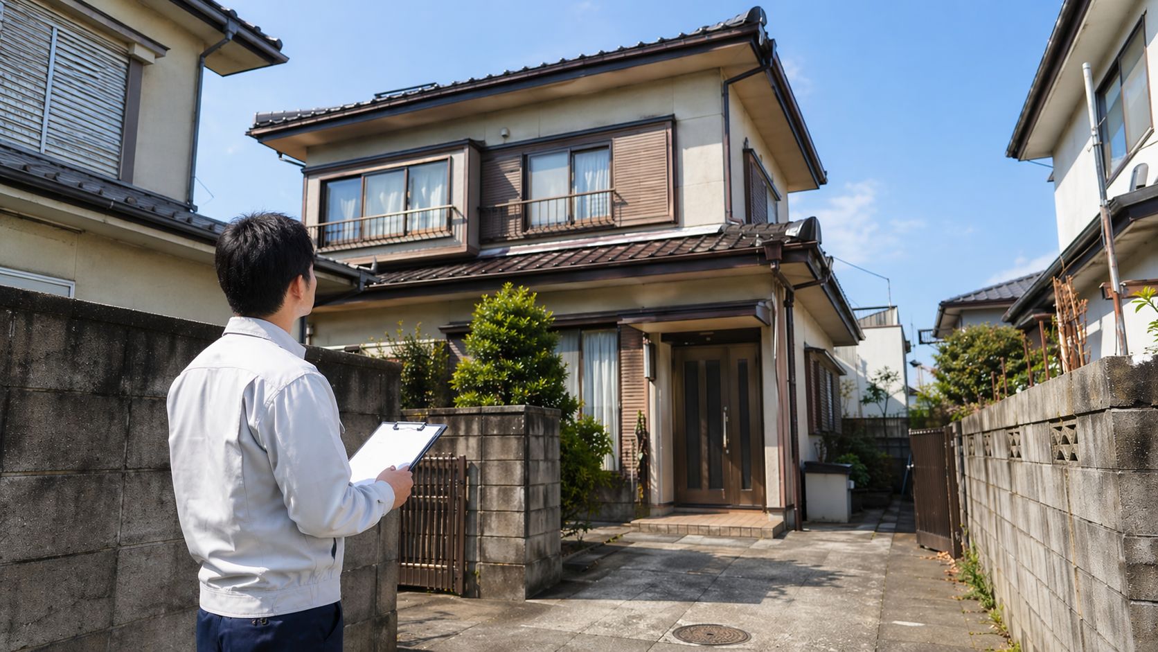 解体工事の進め方を確認する現場イメージ